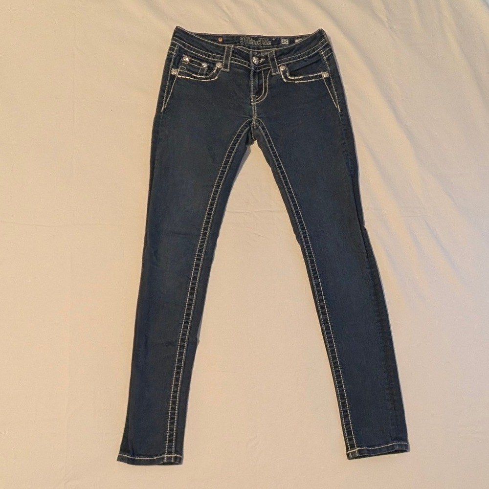 Miss Me Signature Super Skinny Jeans Rhinestone Flap Pocket JP8167G2 Women's 25
